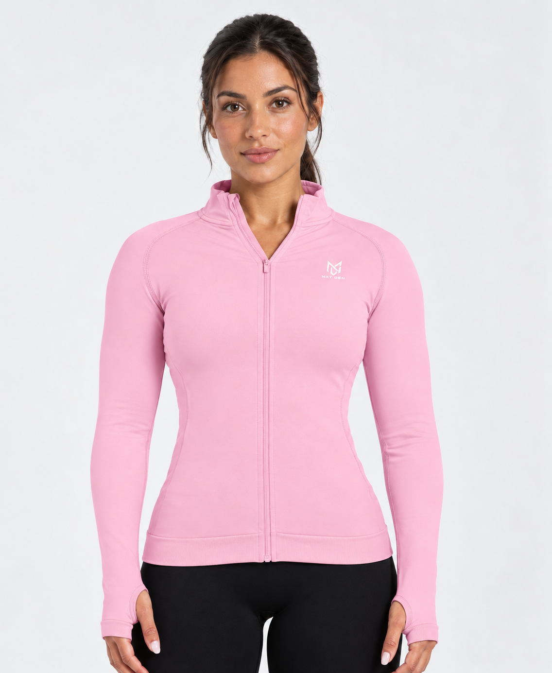 Define Zip Jacket, Blush Pink