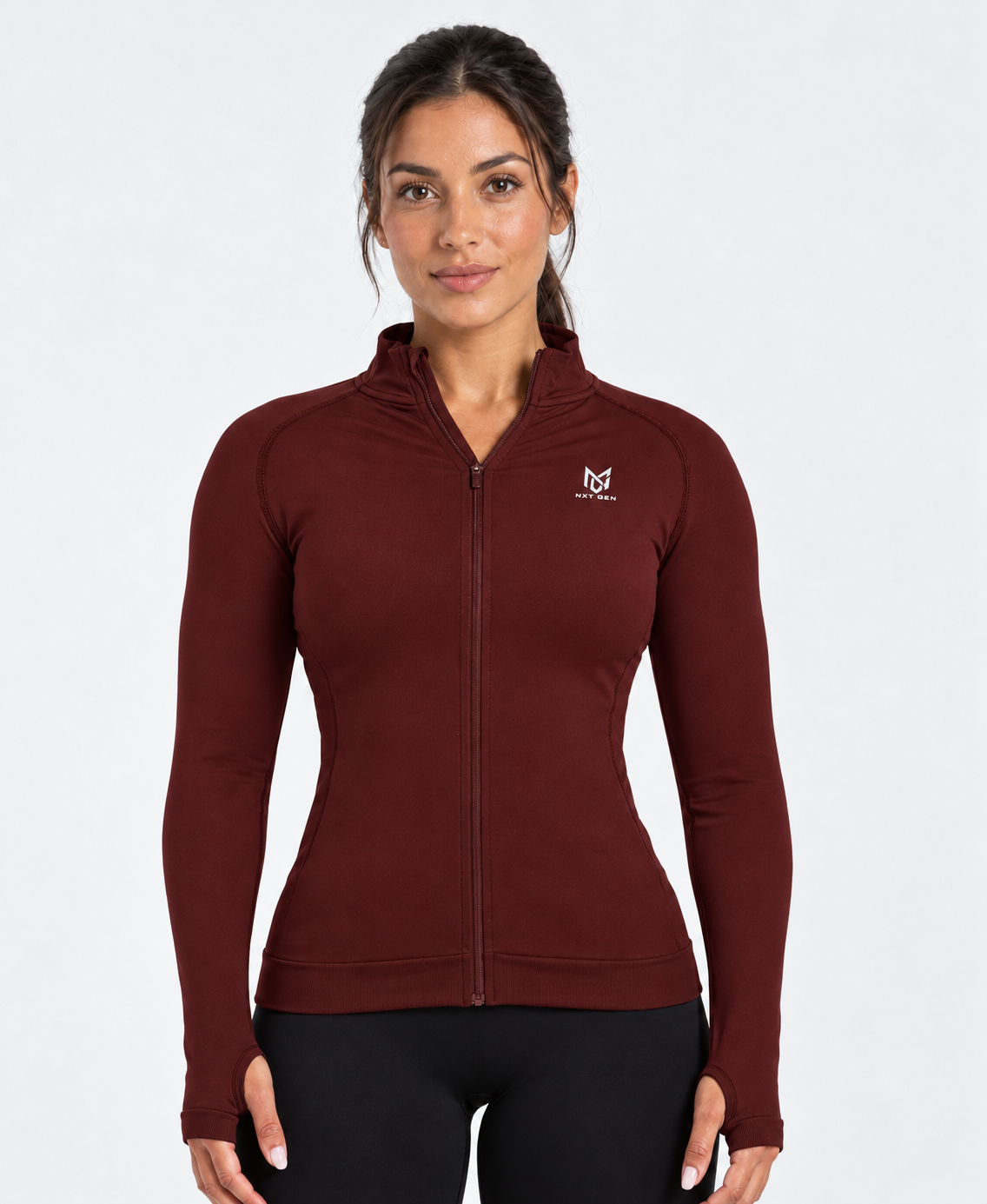 Define Zip Jacket, Rich Burgundy
