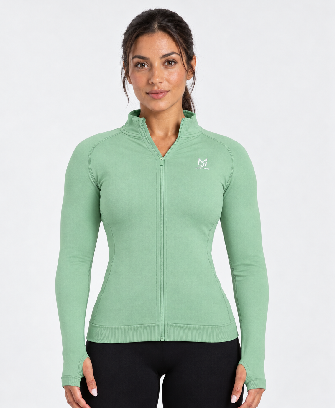 Define Zip Jacket, Sage Green
